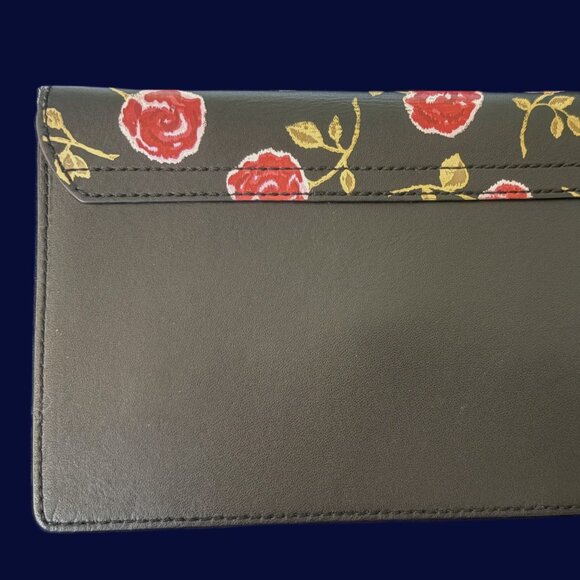 Vintage Kate Spade New York Flat Wristlet Nott Ditsy Rose Design Gold Hardware - Picture 4 of 11